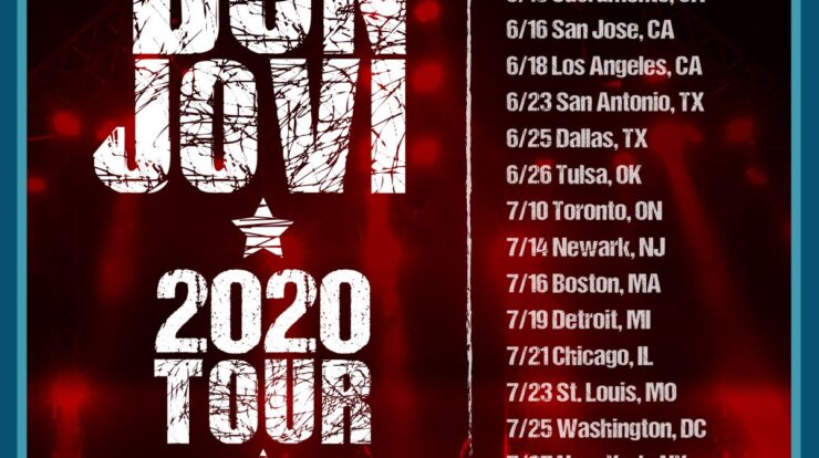 Jon Bon Jovi's upcoming tour dates